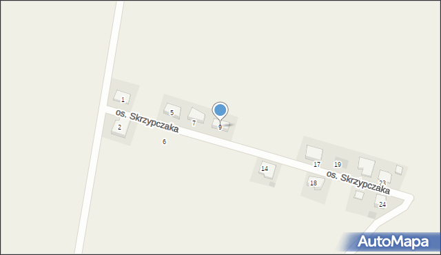 Mórkowo, Osiedle Skrzypczaka Bartosza, 9, mapa Mórkowo