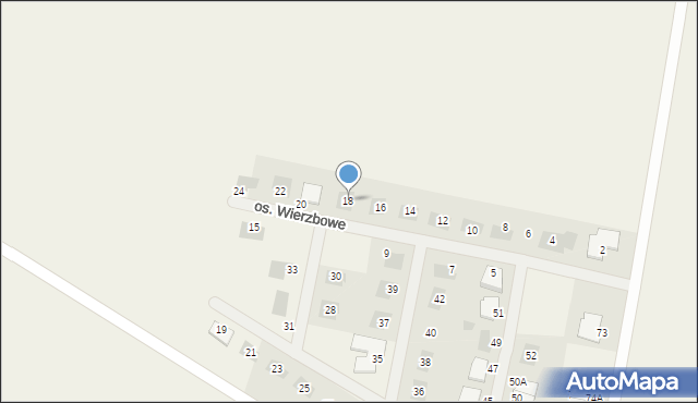 Mórkowo, Osiedle Wierzbowe, 18, mapa Mórkowo
