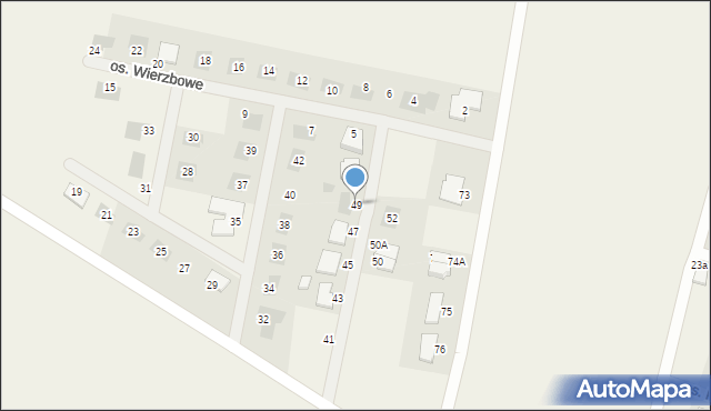 Mórkowo, Osiedle Wierzbowe, 49, mapa Mórkowo
