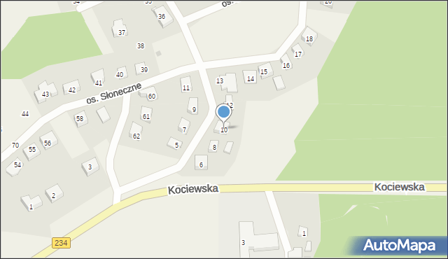 Morzeszczyn, Osiedle Słoneczne, 10, mapa Morzeszczyn