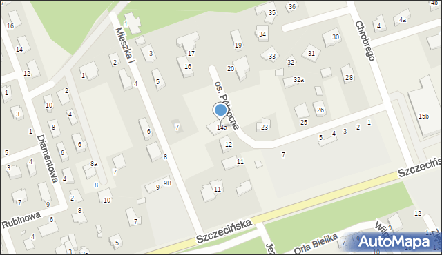 Morzyczyn, Osiedle Północne, 14a, mapa Morzyczyn