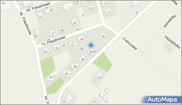Morzyczyn, Osiedle Południowe, 37, mapa Morzyczyn