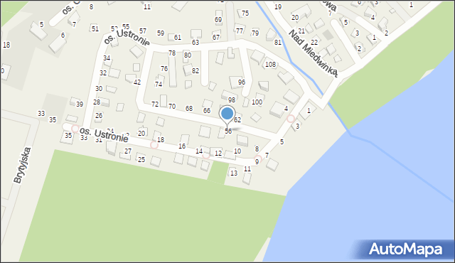 Morzyczyn, Osiedle Ustronie, 56, mapa Morzyczyn