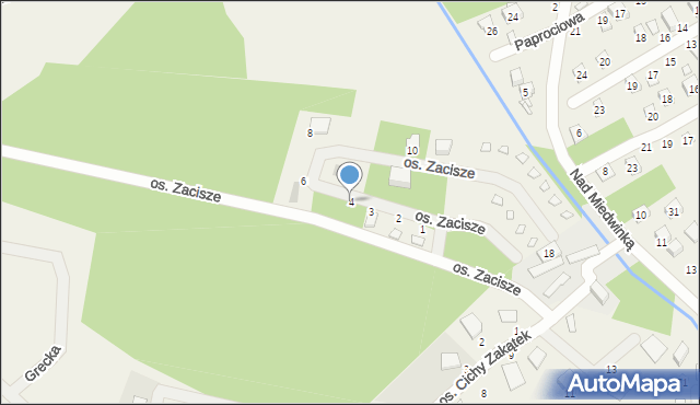 Morzyczyn, Osiedle Zacisze, 4, mapa Morzyczyn