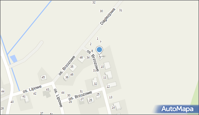 Mościenica, Osiedle Brzozowe, 3, mapa Mościenica