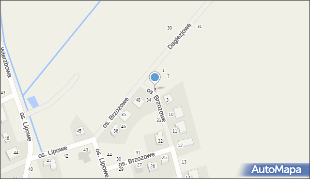 Mościenica, Osiedle Brzozowe, 8, mapa Mościenica