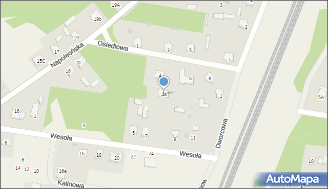 Mostówka, Osiedlowa, 4a, mapa Mostówka