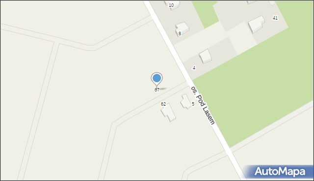 Mosty, Osiedle Pod Lasem, 67, mapa Mosty
