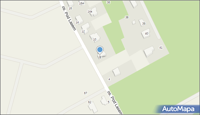 Mosty, Osiedle Pod Lasem, 8, mapa Mosty
