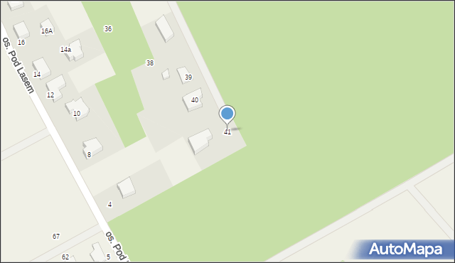 Mosty, Osiedle Pod Lasem, 41, mapa Mosty