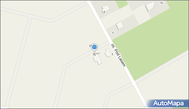 Mosty, Osiedle Pod Lasem, 62, mapa Mosty