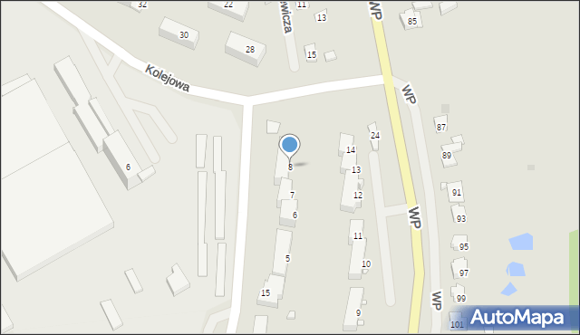 Mrągowo, Osiedle Metalowców, 8, mapa Mrągowo