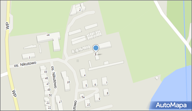 Mrągowo, Osiedle Nikutowo, 3b, mapa Mrągowo