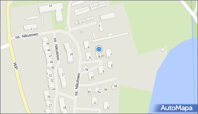 Mrągowo, Osiedle Nikutowo, 6, mapa Mrągowo