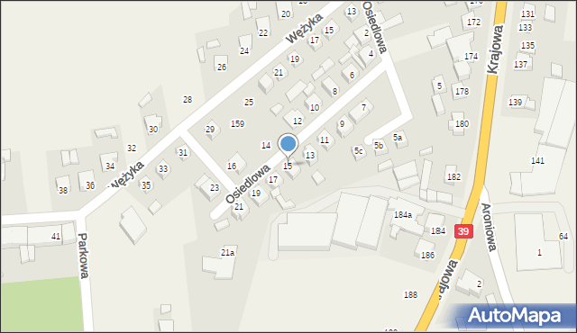 Mroczeń, Osiedlowa, 15, mapa Mroczeń