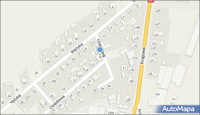 Mroczeń, Osiedlowa, 4, mapa Mroczeń