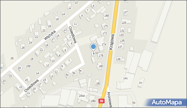 Mroczeń, Osiedlowa, 5, mapa Mroczeń