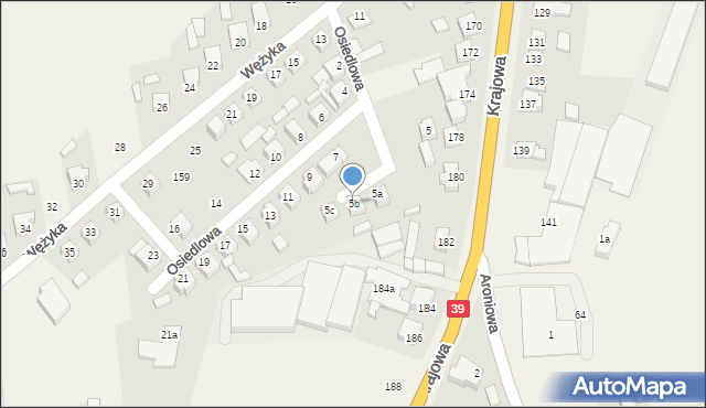 Mroczeń, Osiedlowa, 5b, mapa Mroczeń