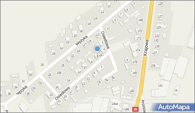 Mroczeń, Osiedlowa, 6, mapa Mroczeń