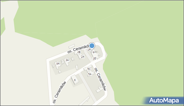 Murzynowo, Osiedle Ceramików, 1C, mapa Murzynowo