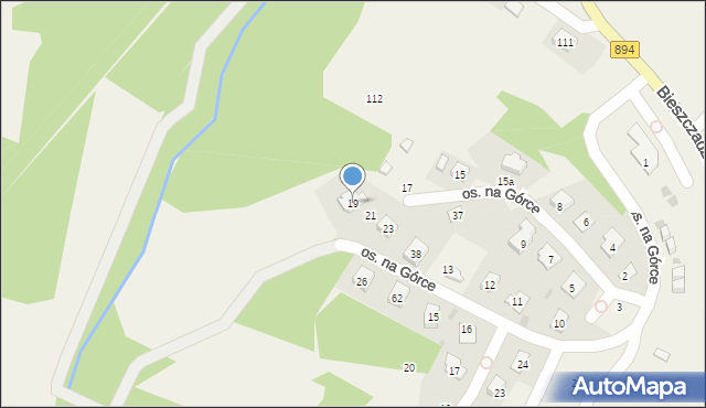 Myczków, Osiedle na Górce, 19, mapa Myczków