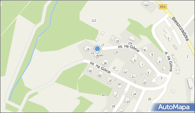Myczków, Osiedle na Górce, 23, mapa Myczków