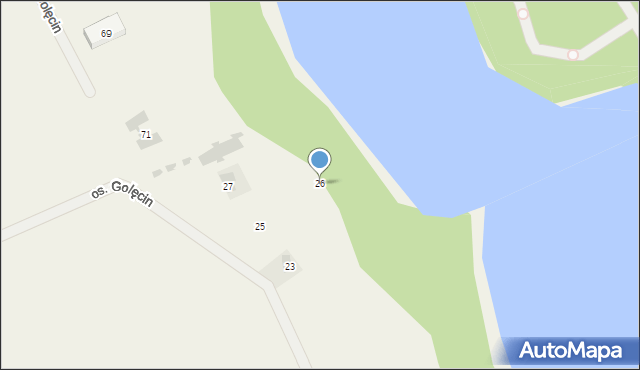 Mylin, Osiedle Golęcin, 26, mapa Mylin