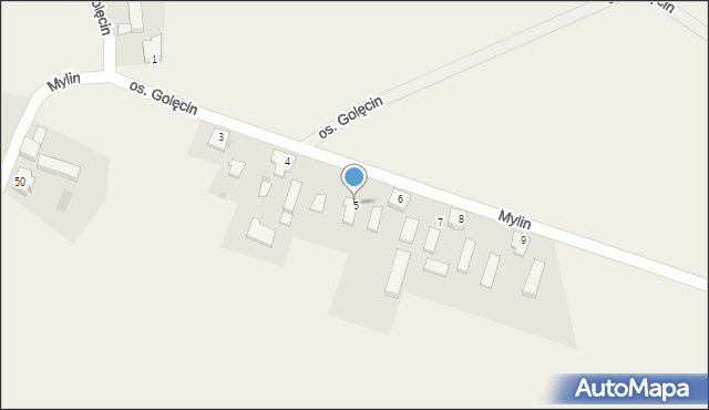 Mylin, Osiedle Golęcin, 5, mapa Mylin