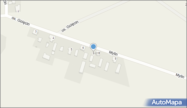 Mylin, Osiedle Golęcin, 7, mapa Mylin