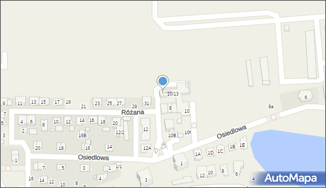 Mysiadło, Osiedlowa, 10/17, mapa Mysiadło