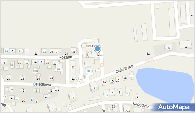 Mysiadło, Osiedlowa, 10, mapa Mysiadło