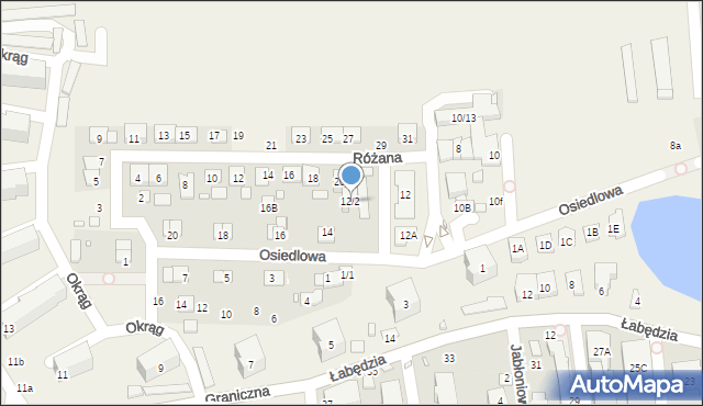 Mysiadło, Osiedlowa, 12/2, mapa Mysiadło