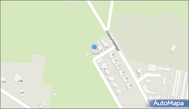 Myślibórz, Osiedle Piastów, 7, mapa Myślibórz