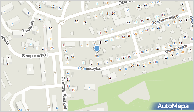 Mysłowice, Osmańczyka Edmunda, 5a, mapa Mysłowice