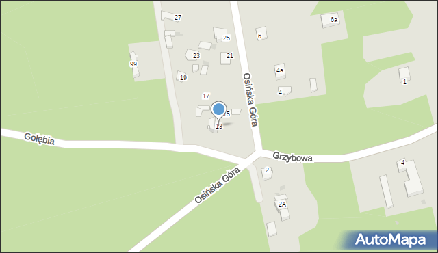Myszków, Osińska Góra, 13, mapa Myszków