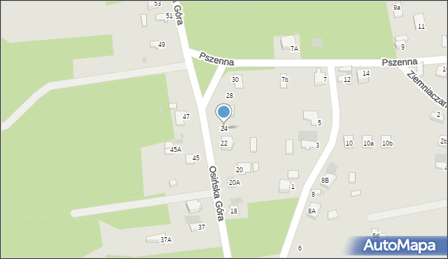 Myszków, Osińska Góra, 24, mapa Myszków