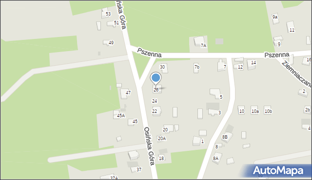 Myszków, Osińska Góra, 26, mapa Myszków
