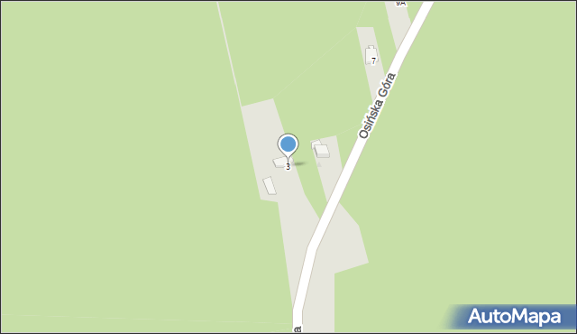 Myszków, Osińska Góra, 3, mapa Myszków