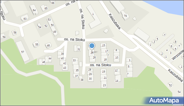 Nadole, Osiedle na Stoku, 25, mapa Nadole