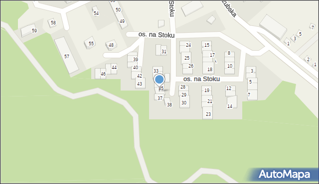 Nadole, Osiedle na Stoku, 36, mapa Nadole