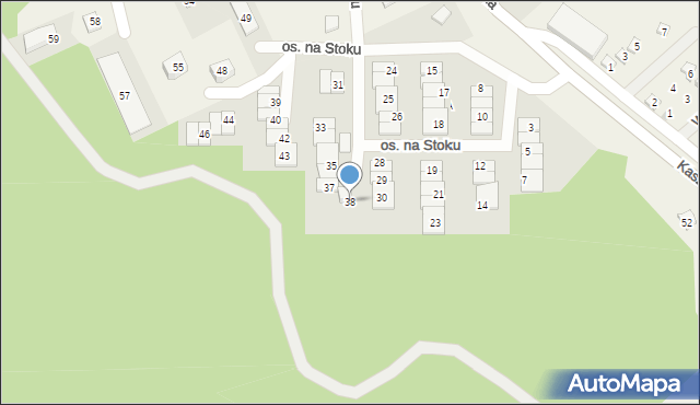 Nadole, Osiedle na Stoku, 38, mapa Nadole