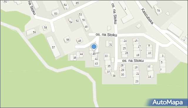 Nadole, Osiedle na Stoku, 40, mapa Nadole
