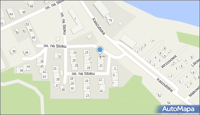 Nadole, Osiedle na Stoku, 8, mapa Nadole