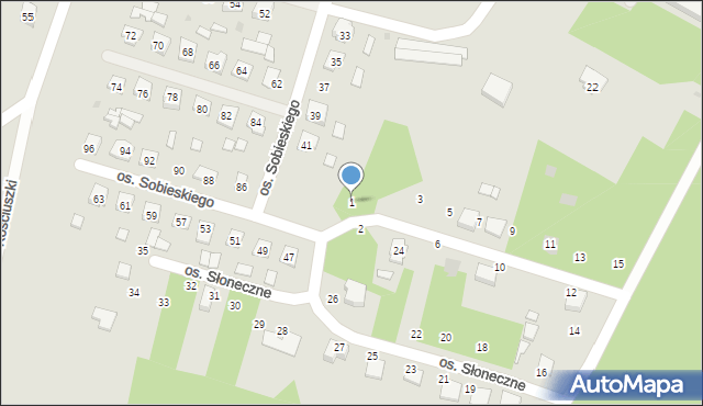 Narol, Osiedle Słoneczne, 1, mapa Narol