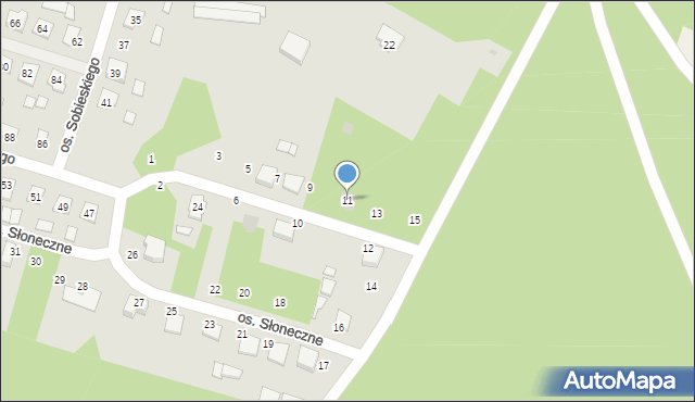 Narol, Osiedle Słoneczne, 11, mapa Narol