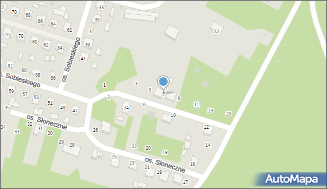 Narol, Osiedle Słoneczne, 7, mapa Narol