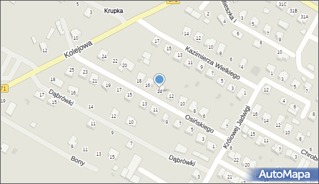 Nasielsk, Osińskiego Aleksandra, gen., 14, mapa Nasielsk