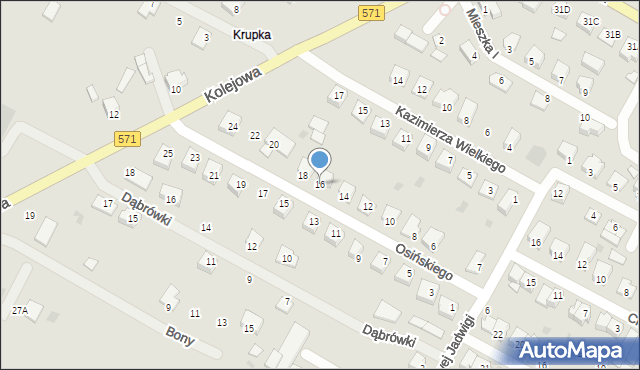 Nasielsk, Osińskiego Aleksandra, gen., 16, mapa Nasielsk
