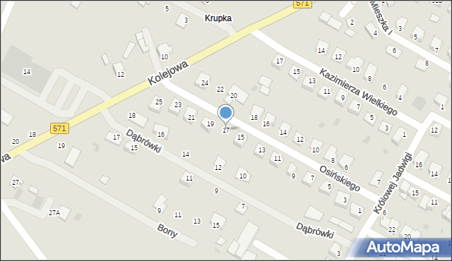 Nasielsk, Osińskiego Aleksandra, gen., 17, mapa Nasielsk