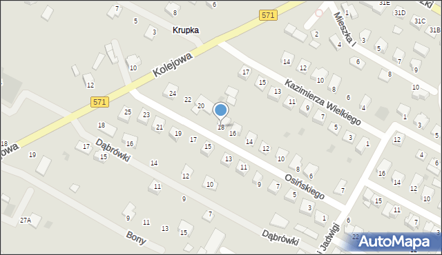 Nasielsk, Osińskiego Aleksandra, gen., 18, mapa Nasielsk